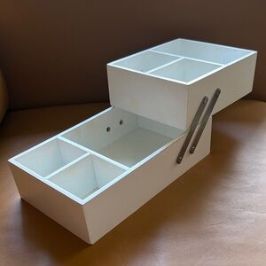 White Wooden Tiered Organizer